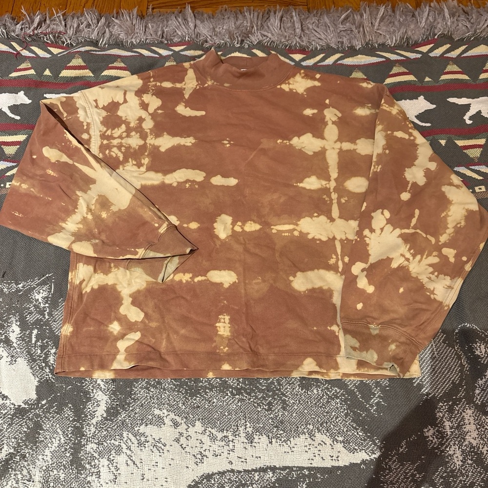 Uniqlo Brown and Cream Long Sleeve Shirt